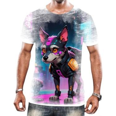 Imagem de Camisa Camiseta Tshirt Animais Cyberpunk Cachorro Cão Dog 2 - Enjoy Sh
