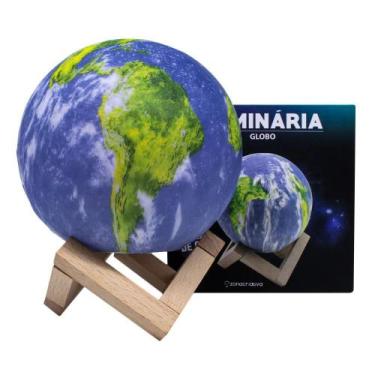 Imagem de  Luminária Planeta Terra Com Suporte 15X15Cm - Bc Bora Colega Shop