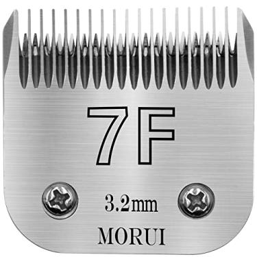 Imagem de morui 7F Comprimento de corte 1/8" (3,2 mm) Lâminas de tosquiador destacáveis para cães de estimação Série UltraEdge Lâminas de tosquiar para cães compatíveis com a maioria dos cortadores Andis, Oster