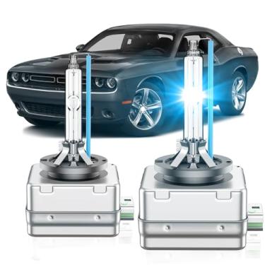Imagem de SENROBO Adequado para Dodge Charger 2011-2024 2015 2016 2017 2018 2019 2020 Challenger D3S HID lâmpadas de farol xenon, 350% de brilho, lâmpada de feixe alto e baixo, 8000K branco azul, Plug and Play,