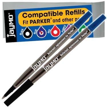Imagem de Jaymo - Refil de caneta Parker Quink Rollerball compatível, 2 Blue