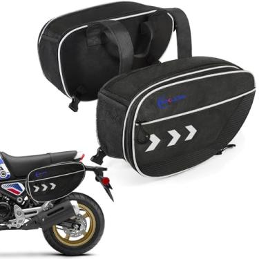 Imagem de INKUDRI Alforjes de motocicleta 2022+ Grom alforjes 30 L (15 L x 2) bolsas laterais extensíveis Grom sacos de selim de motocicleta à prova d'água bolsa de armazenamento Grom rígida bolsa de