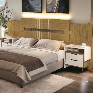 Imagem de Cabeceira Ajustável Luiza Freijó e Off White Cambel