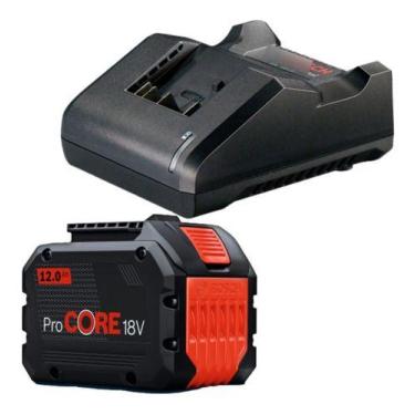 Imagem de Kit Bosch Carregador Gal 18v-20 E Bateria Lítio Procore 12ah