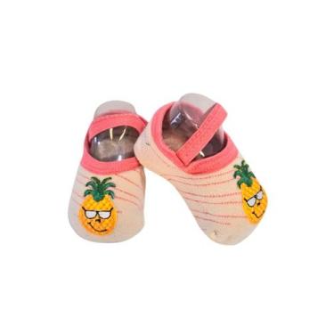 Imagem de Sapatilha p/bebe samao claro c/ abacaxi ref-01072072 - LEKE  MEIAS