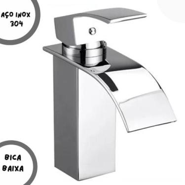 Imagem de Torneira monocomando Cascata Bica Baixa Banheiro Lavabo  - Moreira Imp