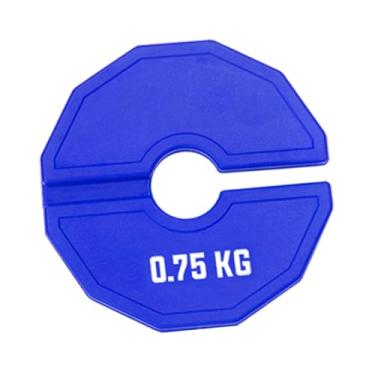 Imagem de menolana Placa de peso fracionário de borracha Altere a placa de peso 0,25/0,5/0,75/1 kg pesos de halteres para o treino em casa e academia iniciantes, Azul, 0.75 Kg