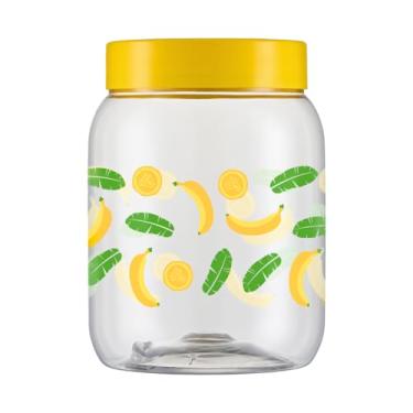 Imagem de Pote Plastico Porta Mantimentos Organizador Decorado 1lt (Banana)