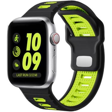 Imagem de Odbeai Pulseira Esportiva Compatível Com Apple Watch Ultra 2/Ultra, 49mm, 46mm, 45mm, 44mm e 42mm, Silicone Impermeável Para Apple Watch SE 10, 9, 8, 7, 6, 5, 4, 3, 2 e 1
