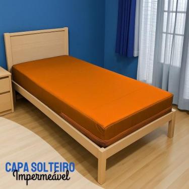 Imagem de Capa Colchão Solteiro LARANJA Hospitalar Impermeável Com Zíper - Miran