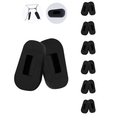 Imagem de MYCOURAG 6 pares de protetores de nariz sem cadarço, capa protetora de borracha de silicone de 16 mm x 9 mm, kit de reparo de peças de nariz de substituição antiderrapante para óculos Oakley, óculos