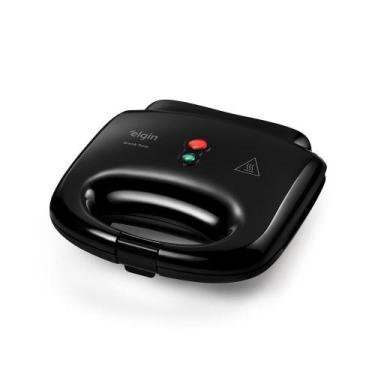 Imagem de Sanduicheira Eletrica Grill 2 Em 1 Misteira Chapa 220V - Elgin, Preto,