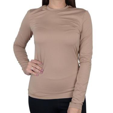 Imagem de Camiseta Feminina Upman ML Térmica Marrom - 245RF-Feminino