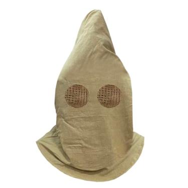 Imagem de QFCFRQ Headsman Halloween Horror Mask Executioner Butcher Headgear Creepy Scary Burlap Masks Cosplay Party (Headsman B)