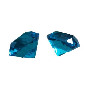 Imagem de Peso de Papel Colorido em Formato de Diamante (50mm) - Artesanato em P