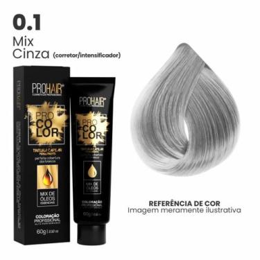 Imagem de Coloração Profissional 60g Pro Color - PROHAIR, 0.1 Mix Cinza