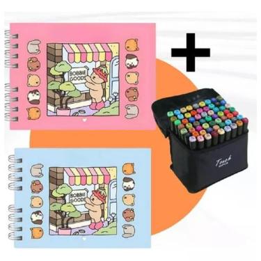 Imagem de Livro Colorir Infantil Bobbie Goods Capa Dura Canetinhas Diversas Core