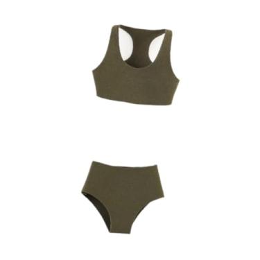 Imagem de menolana Roupas de roupas de boneca de 12 polegadas de 1/6 de escala de 12 polegadas e shorts maiôs de maiôs colecionáveis ​​de biquíni figuras de ação, Verde