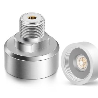 Imagem de Anina Conector PL259 Suporte de antena para veículo VHF UHF Ham rádio bidirecional e antena rosqueada 3/8-24