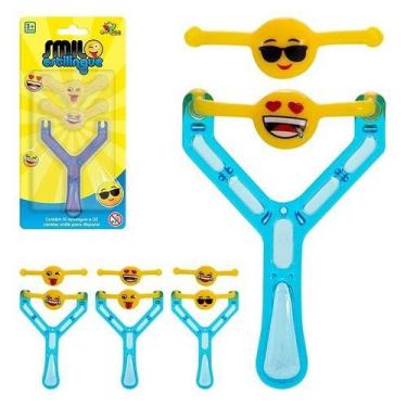 Imagem de Lançador Smile Brinquedo Com 2 Infantil Emojis Estilingue - Art Brink