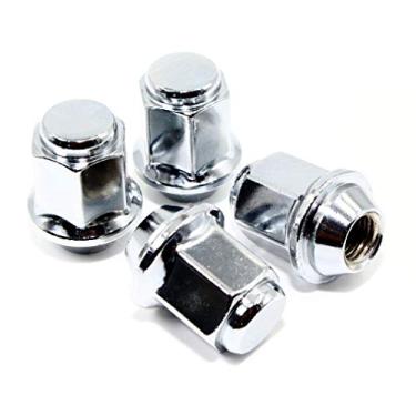 Imagem de Conjunto de 20 porcas sextavadas Veritek 12 x 1,5 mm 13/16 21 mm 34,8 mm de comprimento cromadas OEM estilo de fábrica para rodas de fábrica Hyundai