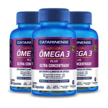 Imagem de Kit 3 Ômega 3 Concentrado Catarinense 60 Capsulas