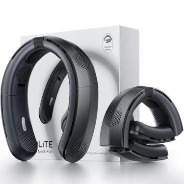 Imagem de TORRAS Ventilador de pescoço COOLiFY Lite, potência mais forte da indústria, ventilador de pescoço portátil com bateria 14H, ventilador de pescoço de resfriamento de 360°, ventiladores de pescoço