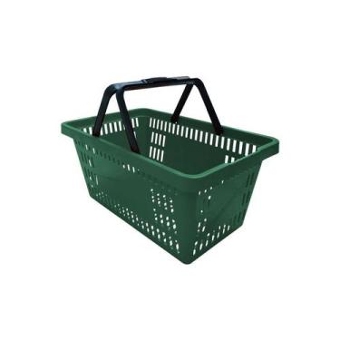 Imagem de Cesta de Compras em PP com Alça 16l A Preto CX 15un - Semaza, Verde