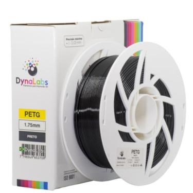 Imagem de Filamento Impressora 3d Petg Dynalabs 1.75mm 1kg Cor Preto