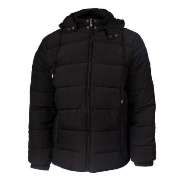 Imagem de Jaqueta Masculina Sea Surf Puffer Capuz Preto, Preto, P
