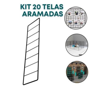 Imagem de Kit 20 Telas Aramada 10x40cm Organização Escritório Recados Anotações 