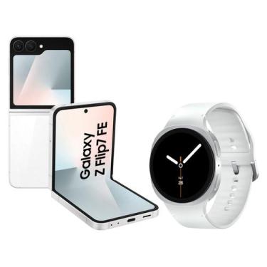 Imagem de Smartphone Samsung Galaxy Z Flip7 FE 128GB Branco - 5G + Smartwatch Ga