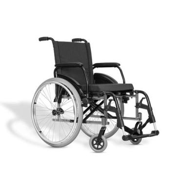 Imagem de Cadeira De Rodas Alumínio Dobrável Modelo K2 Ortobras, Preto, 46cm