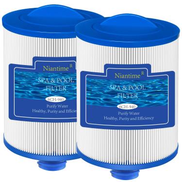 Imagem de Niantime Filtro de spa 6CH-940 substitui PWW50P3 (rosca grossa de 3,8 cm), 817-0050, Filbur FC-0359, 25252, 03FIL1400, escumador de acesso frontal à via navegável, filtro de rosca SAE rosqueado