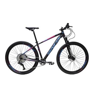 Imagem de Bicicleta Aro 29 Saidx 12 Marchas Quadro Alumínio Freio Hidráulico Suspensão com Trava K7 11-50D (Preto/Azul/Rosa, 17)