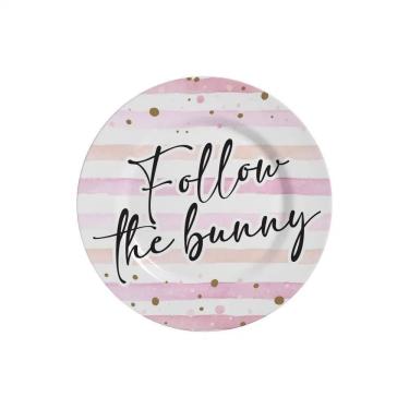 Imagem de Conjunto Com 6 Pratos De Sobremesa Happy Easter Pascoa 21Cm