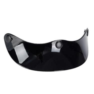 Imagem de Generic Capa de viseira de capacete universal com 3 encaixes, fácil de instalar, proteção solar de substituição, protetor solar para capacetes 3/4, Preto