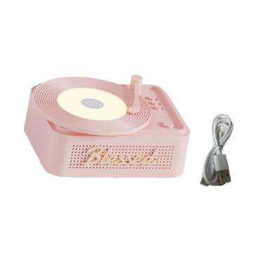 Imagem de Generic Dispositivo de audição de música de alto-falante portátil, clássico, leve, caixa de música surround estéreo mini alto-falante bt para desktop, Rosa