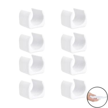Imagem de Kit 8 Peças Proteção Para Pés Cadeiras 19mm Branco - 2308 Mor