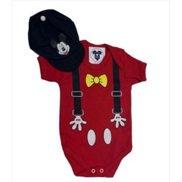 Imagem de Body Bebe Menino Mickey + Boina - Temático Mesversário - R.L, M