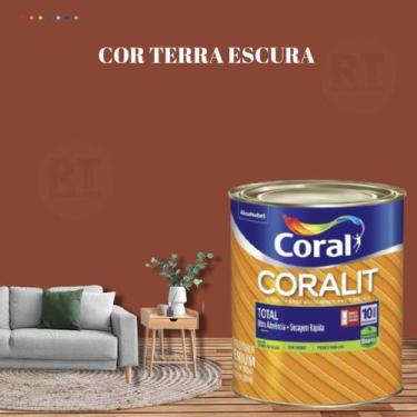 Imagem de Esmalte Sintético Base Água Coral Coralit 800ml Tinta Cor Laranja  Ace