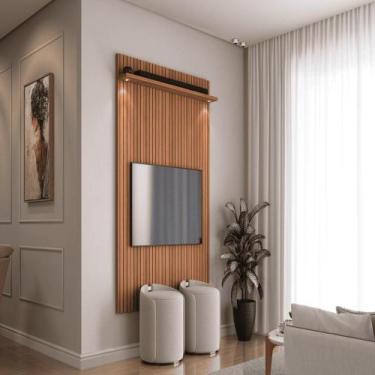 Imagem de Painel tv Alemanha jequitiba ripado 3d - CASA H