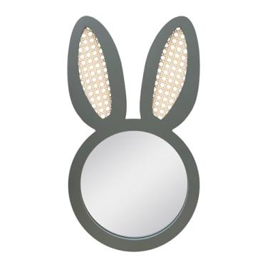 Imagem de Espelho Decorativo Infantil 61x35cm Verde Lebre