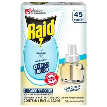 Imagem de Repelente Elétrico Raid Refil Citronela 45 Noites 32,9ml