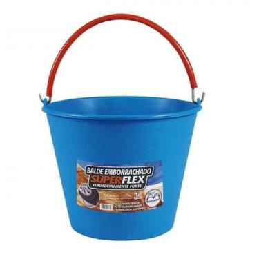 Imagem de Kit 2 Balde Emborrachado Azul Superflex 12 litros - Metasul