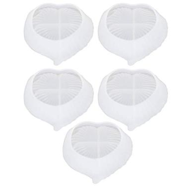 Imagem de Leaf Shape Dish Plate Crystal Silicone Casting Mould DIY 3D Jewelry Storage Boxes Making Home Office Desktop Decoration Ornament, 5Pcs Silicone Molding &