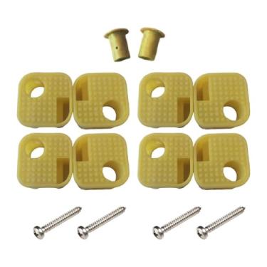 Imagem de YIJU 8 peças de protetores de piso para cadeira de acampamento, substituição de pés, versátil, prático, portátil, conector, peças premium, profissional, Amarelo