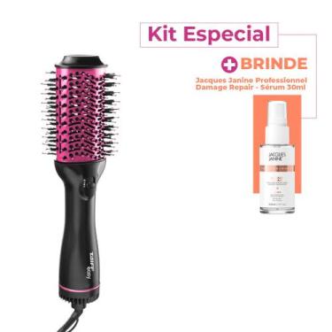 Imagem de Kit Taiff Easy 1200W 127V Rosa Escova Secadora Jacques Janine Damage R