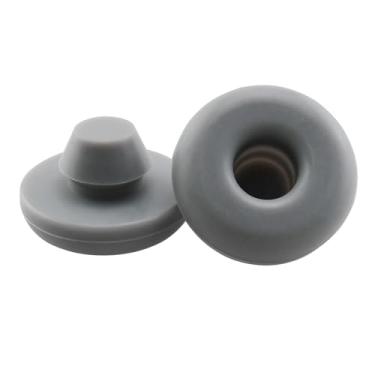 Imagem de E-outstanding 2 peças caixa de isolamento cinza base de furo único almofada de pé 3 x 5 cm substituição para geladeira pés de borracha