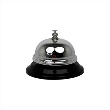 Imagem de Sino Campainha De Mesa Inox Para Balcão Cozinha Restaurante Bar Hotel (Prata)